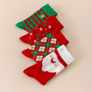 Conjunto de 6 Pares de Meias de Natal Festivas.