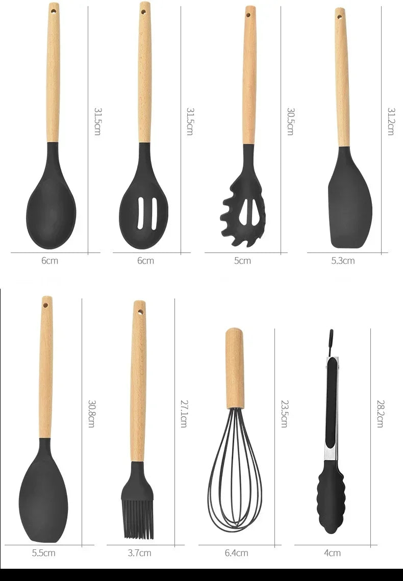 🥄✨ Conjunto Premium de Utensílios de Cozinha – 12 peças